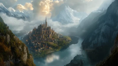 Medieval Fantasy City Landscape