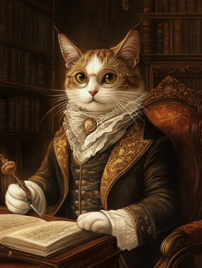 Aristocratic Cat in a Gorgeous Room