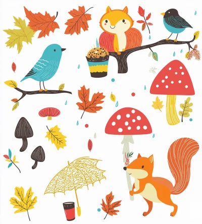 Autumn Vector Clipart Set