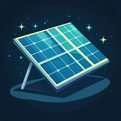 Sleek Solar Panel Vector Graphic