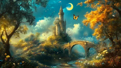 Fantasy Moonlit Landscape