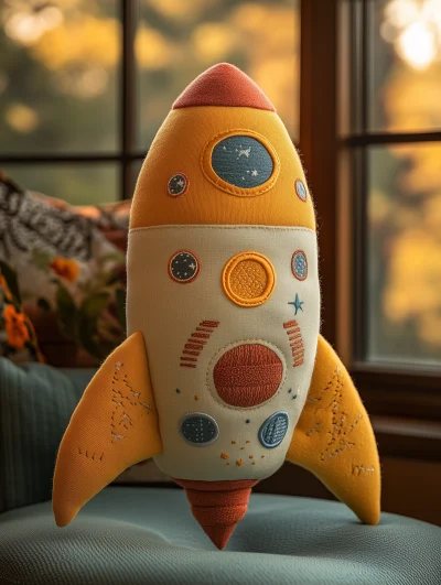 Adorable Rocket Plush Toy