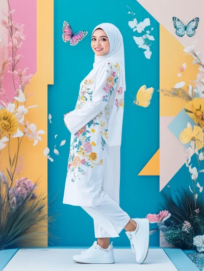 Malay Woman in Fashionable Hijab