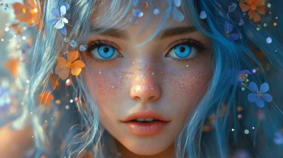 Fairy with Blue Eyes