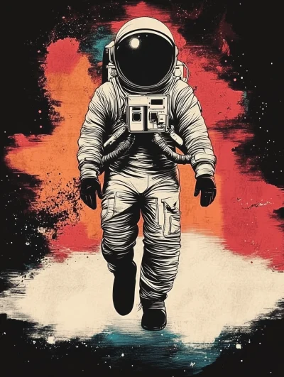 Astronaut Walking Forward