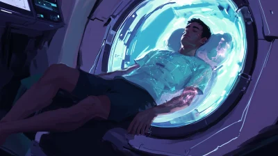 Human in Stasis Pod