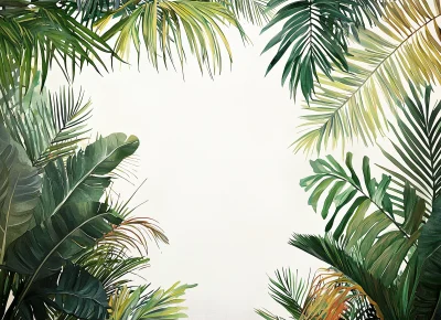 Monetera Palms in White Space