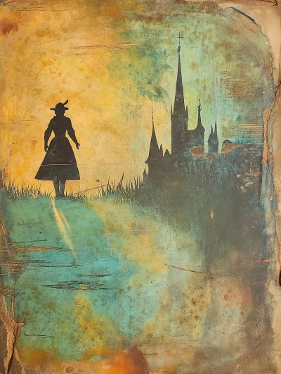 Distressed Wizard of Oz Journal Page