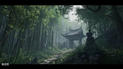 Bamboo Forest Martial Arts Scene