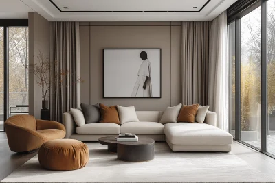 Modern Monochrome Living Room