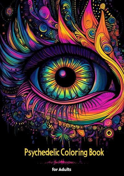 Psychedelic Coloring Book Cover