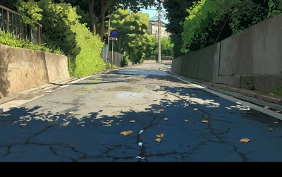 Studio Ghibli Style Road