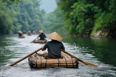 Bamboo Rafting on Li River