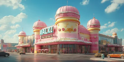 Cake building in a Mall