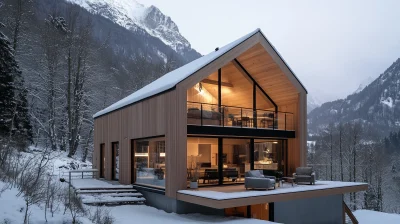 Modern Alpine Wooden Chalet