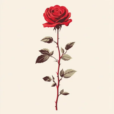 Minimalist Red Roses Logo