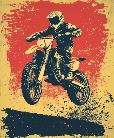 Vintage Motocross Poster