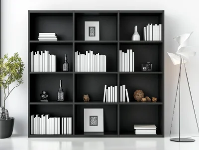 Minimalistic Dark Bookshelf