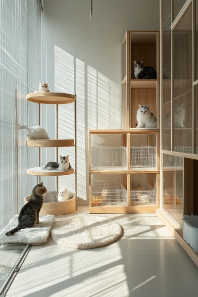 Minimalist Cats Room