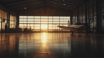 Cinematic Aircraft Hangar