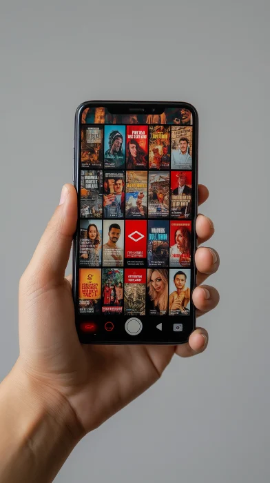 Smartphone displaying Netflix app