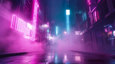 Cyberpunk Cityscape at Night