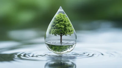 Tree Inside Water Drop