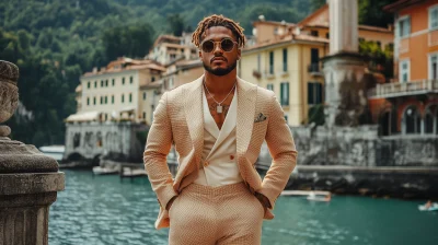 Fashionable Man by Lake Como