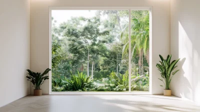 Modern Living Room with Large Window