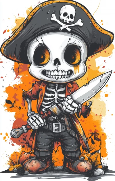 Cute Skeleton Pirate