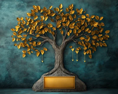 Family Tree Template with Plaques