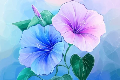 Morning Glory Illustration