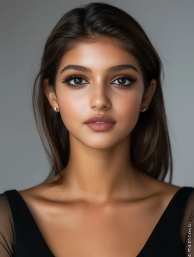 Studio Portrait of a Young Woman