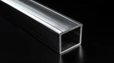 Aluminum Profile on Black Background