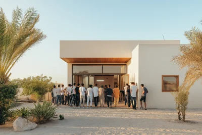 Morning Gathering at Modern Dubai House