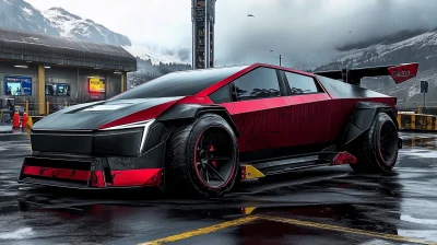 Futuristic Cybertruck with RWB Body Kit