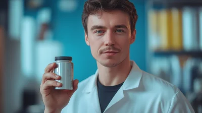 Scientist Holding Can