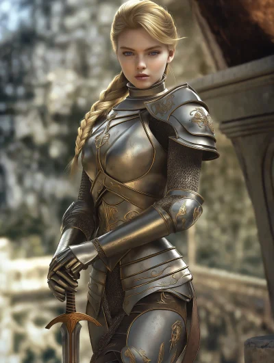 Young Female Paladin Portrait