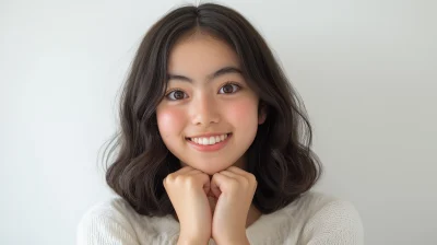 Young Japanese Girl with Bob Hair