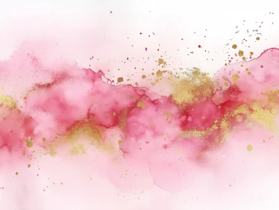 Blush Pink and Gold Watercolor Background