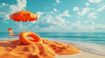 Float in Giant Orange Sand