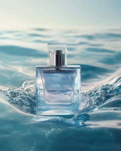 Perfume Bottle Campaign in Water