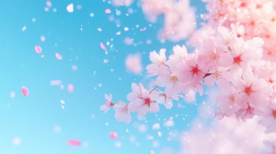 Cherry Blossom Spring Scene