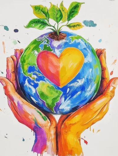 Colorful Sustainability Painting