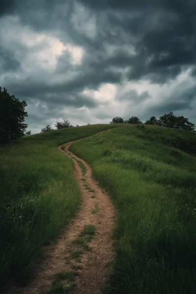 Cross Country Running Trail on Hill