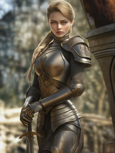 Candid Portrait of a Young Female Paladin