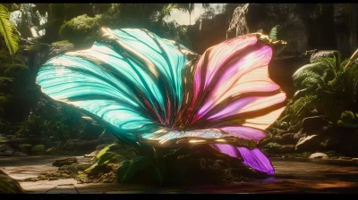 Gigantic Alien Neon Flower