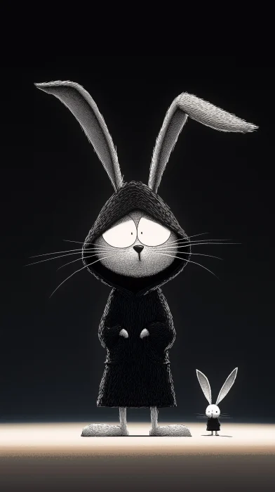 Bugs Bunny Rabbit Grim Reaper Illustration