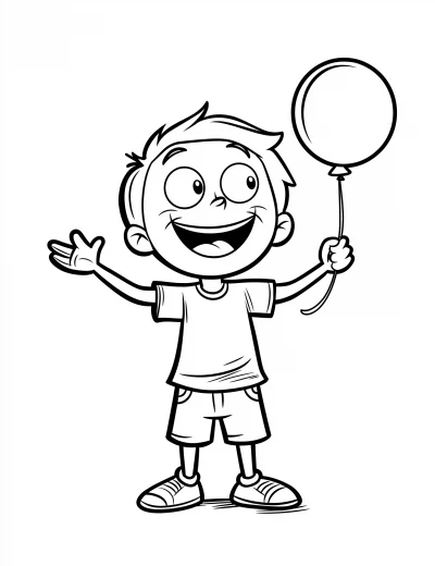 Minimalist Coloring Page for Kids