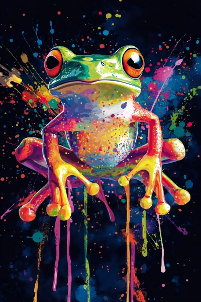 Colorful Leaping Frog